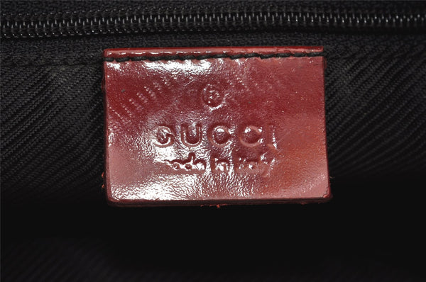 Authentic GUCCI Shoulder Hand Bag Purse GG Canvas Enamel 0014204 Red 3997K