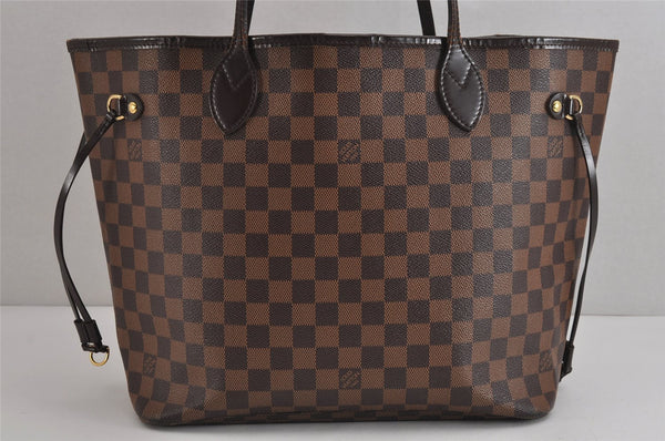 Authentic Louis Vuitton Damier Neverfull MM Shoulder Tote Bag N51105 LV 3998J