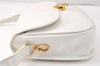 Authentic CELINE Vintage Shoulder Cross Body Bag Purse Leather White 3998K