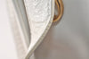 Authentic CELINE Vintage Shoulder Cross Body Bag Purse Leather White 3998K