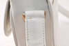 Authentic CELINE Vintage Shoulder Cross Body Bag Purse Leather White 3998K