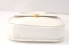 Authentic CELINE Vintage Shoulder Cross Body Bag Purse Leather White 3998K
