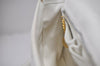 Authentic CELINE Vintage Shoulder Cross Body Bag Purse Leather White 3998K