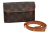 Auth Louis Vuitton Monogram Pochette Florentine Pouch Waist Bag M51855 LV 3999J