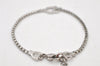 Authentic Christian Dior Chain Bracelet Rhinestone Silver Tone CD 3999K