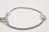 Authentic Christian Dior Chain Bracelet Rhinestone Silver Tone CD 3999K