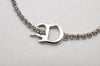 Authentic Christian Dior Chain Bracelet Rhinestone Silver Tone CD 3999K