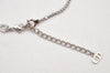 Authentic Christian Dior Chain Bracelet Rhinestone Silver Tone CD 3999K