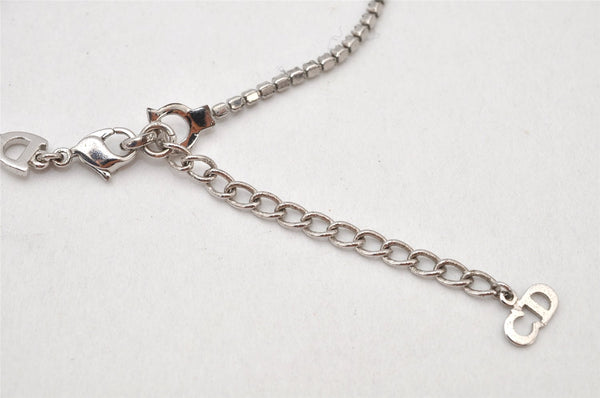 Authentic Christian Dior Chain Bracelet Rhinestone Silver Tone CD 3999K