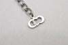 Authentic Christian Dior Chain Bracelet Rhinestone Silver Tone CD 3999K