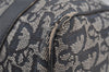 Authentic Christian Dior Trotter Hand Boston Bag Canvas Leather Navy Blue 4001J