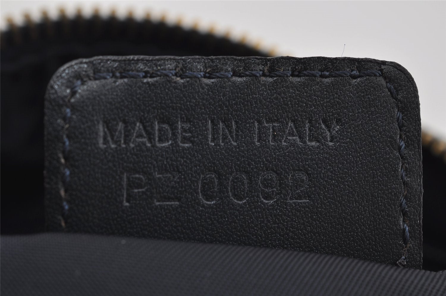 Authentic Christian Dior Trotter Hand Boston Bag Canvas Leather Navy Blue 4001J