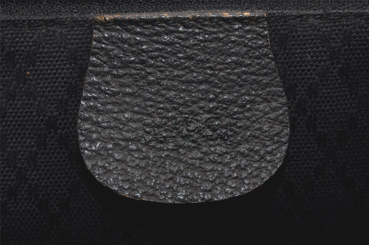 Authentic GUCCI Vintage Bamboo Drawstring Backpack Suede Leather Black 4001K