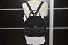 Authentic GUCCI Vintage Bamboo Drawstring Backpack Suede Leather Black 4001K