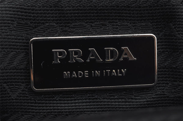 Authentic PRADA Vintage Nylon Tessuto Leather Shoulder Hand Bag Black 4003I