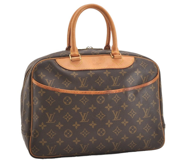 Authentic Louis Vuitton Monogram Deauville Hand Bag M47270 LV 4003J