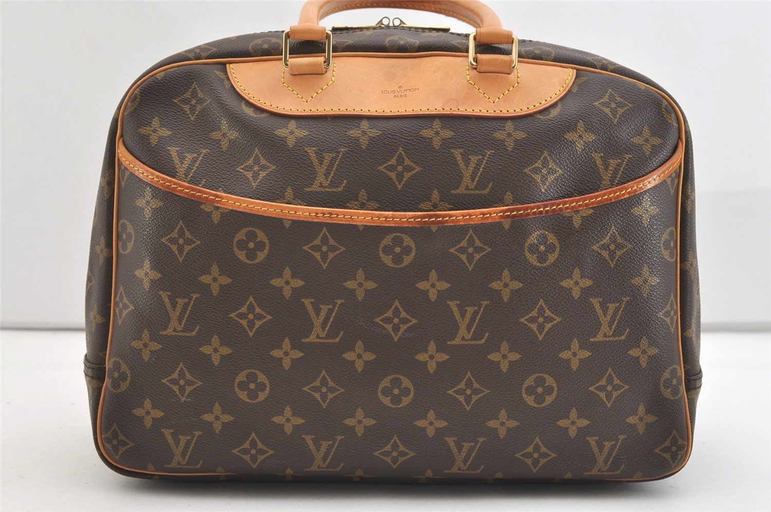 Authentic Louis Vuitton Monogram Deauville Hand Bag M47270 LV 4003J
