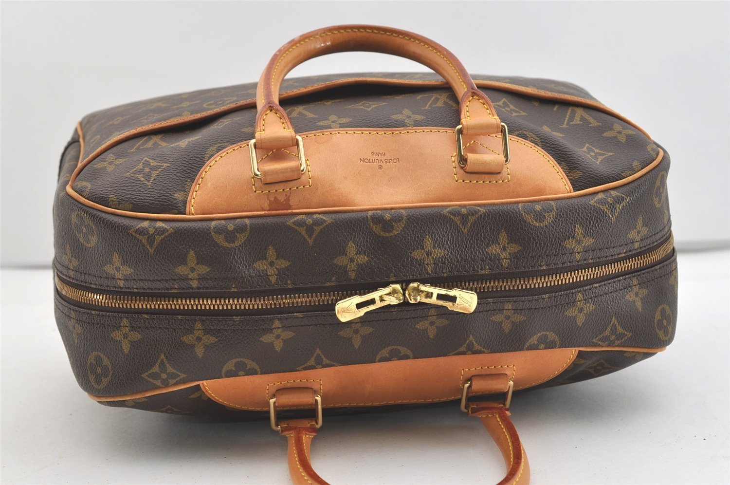Authentic Louis Vuitton Monogram Deauville Hand Bag M47270 LV 4003J
