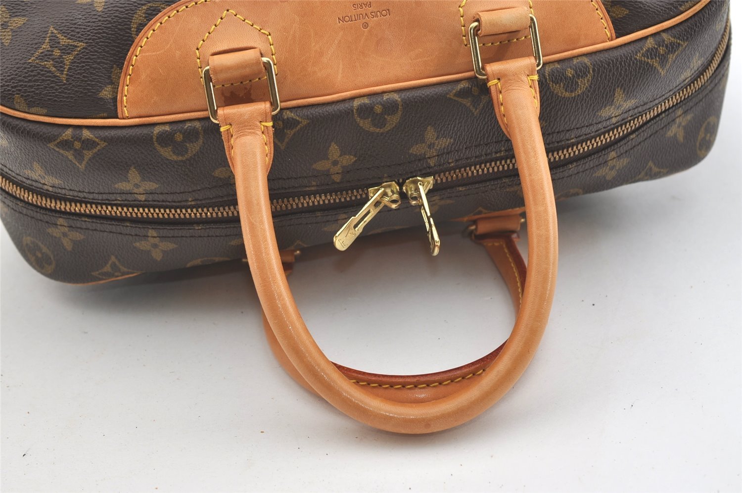 Authentic Louis Vuitton Monogram Deauville Hand Bag M47270 LV 4003J