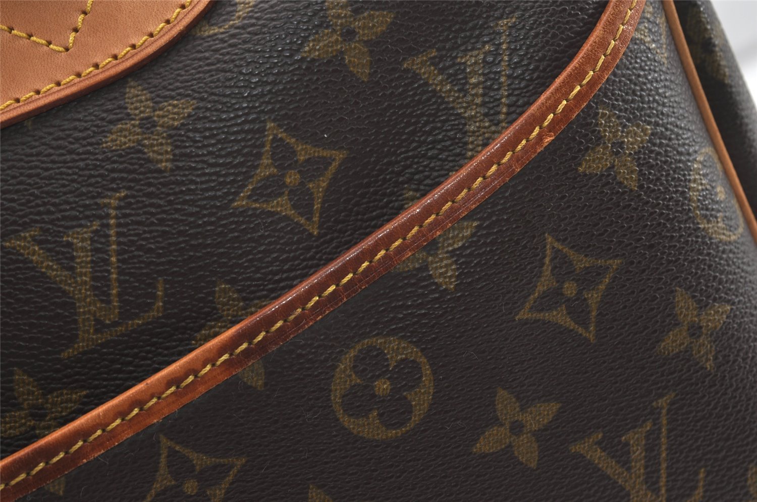 Authentic Louis Vuitton Monogram Deauville Hand Bag M47270 LV 4003J