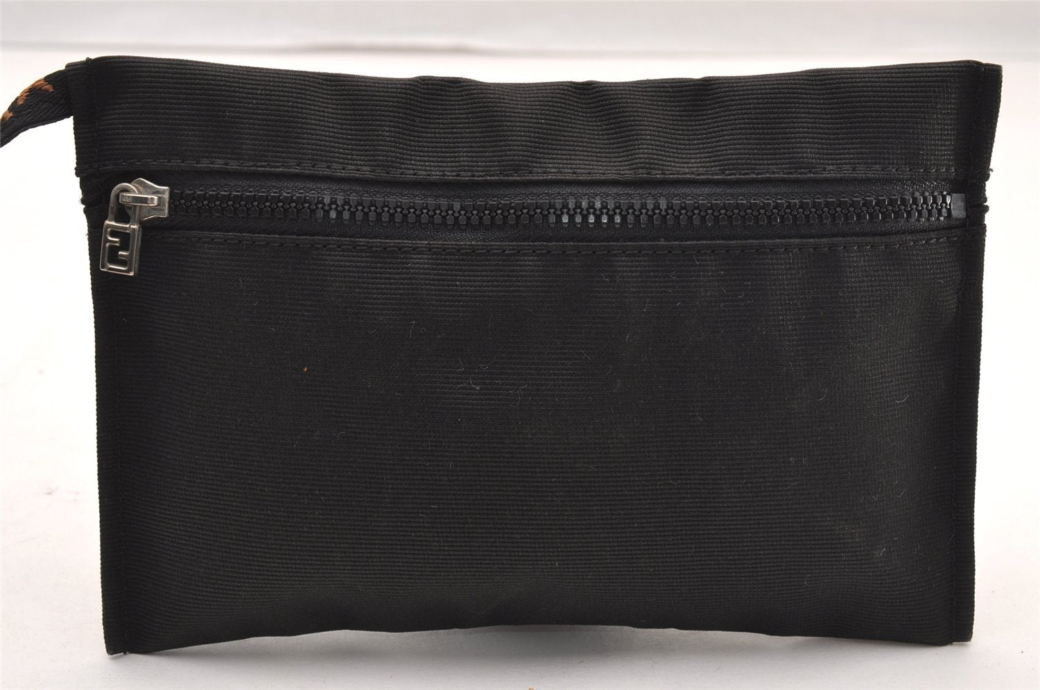 Authentic FENDI Vintage 2Way Shoulder Boston Hand Bag Nylon Leather Black 4004I