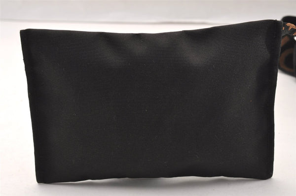 Authentic FENDI Vintage 2Way Shoulder Boston Hand Bag Nylon Leather Black 4004I