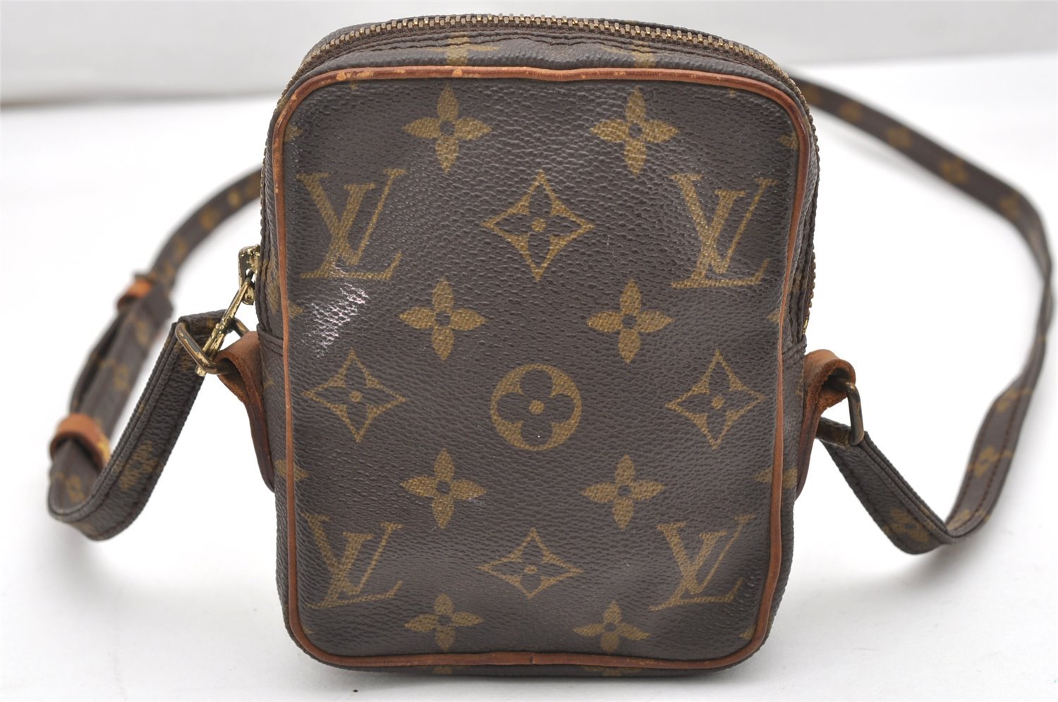 Auth Louis Vuitton Monogram Mini Poche Danube Shoulder Cross Bag M45268 LV 4004K