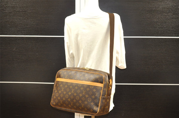 Authentic Louis Vuitton Monogram Reporter GM Shoulder Cross Bag M45252 LV 4005I