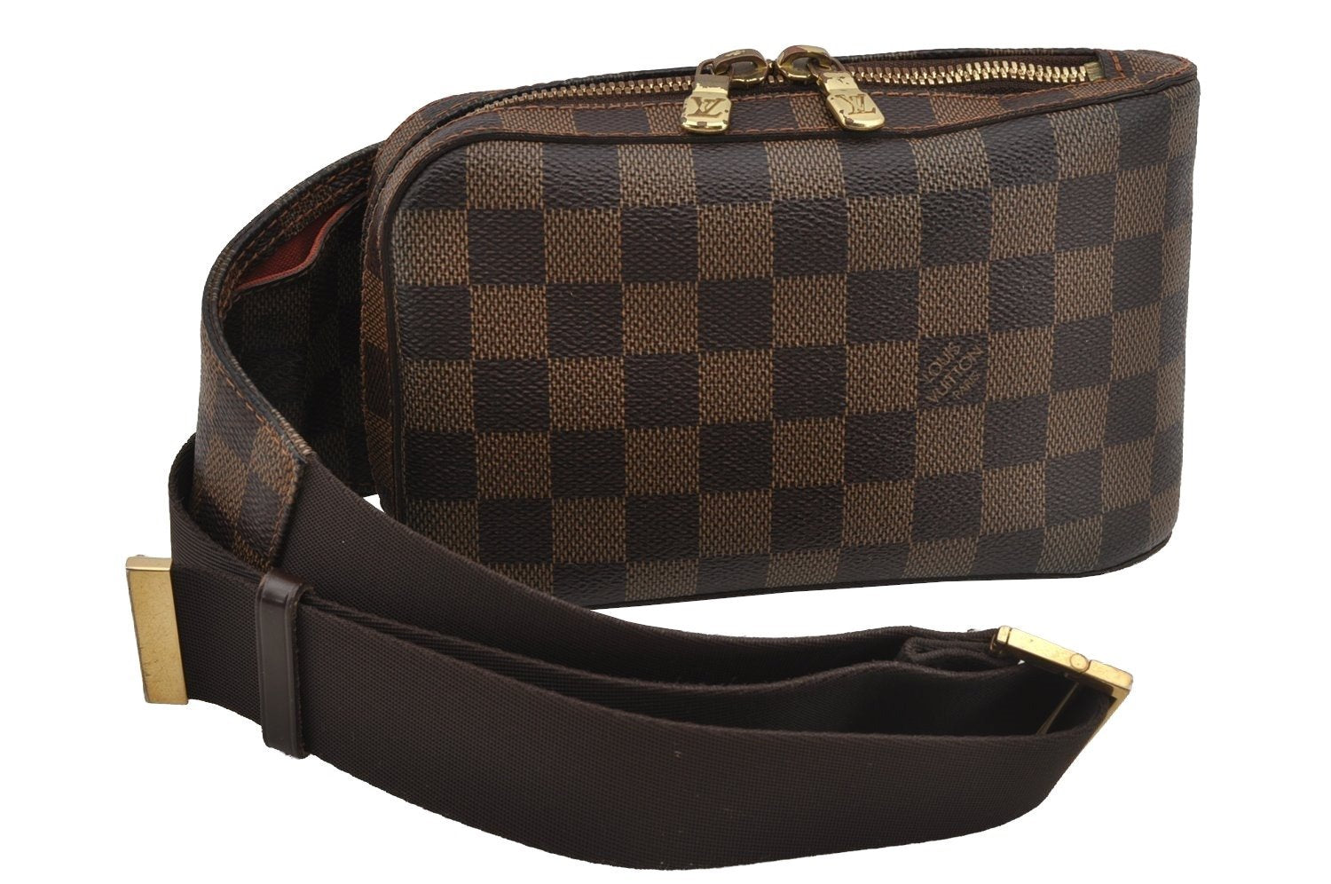 Authentic Louis Vuitton Damier Geronimos Waist Body Bag N51994 LV 4005J