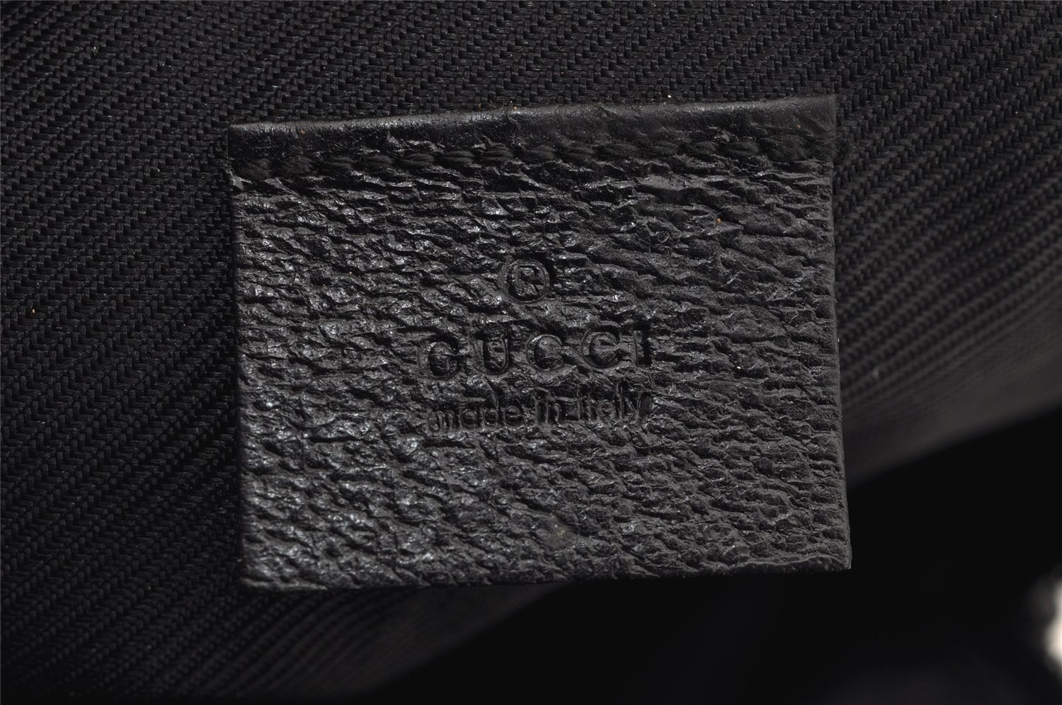 Authentic GUCCI Vintage Hand Bag Purse GG Canvas Leather 124542 Black 4006I