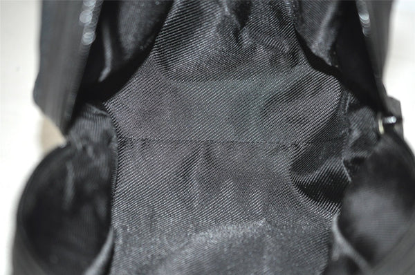 Authentic GUCCI Vintage Hand Bag Purse GG Canvas Leather 124542 Black 4006I