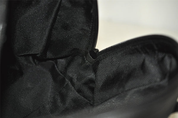 Authentic GUCCI Vintage Hand Bag Purse GG Canvas Leather 124542 Black 4006I