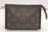 Authentic Louis Vuitton Monogram Poche Toilette 15 M47546 Cosmetics Pouch 4006J