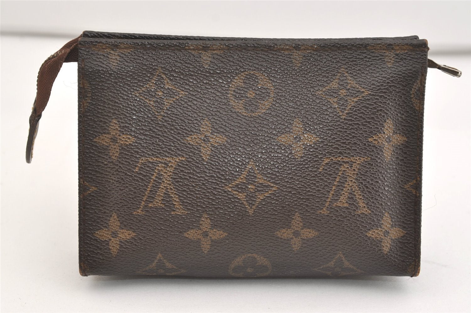 Authentic Louis Vuitton Monogram Poche Toilette 15 M47546 Cosmetics Pouch 4006J