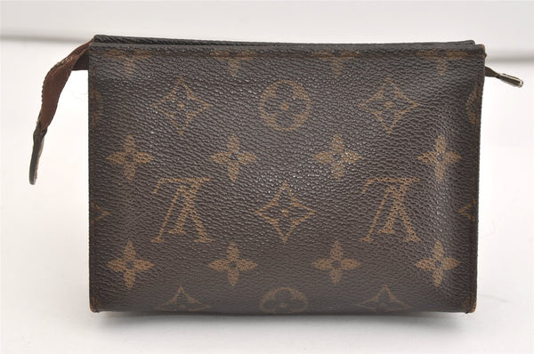 Authentic Louis Vuitton Monogram Poche Toilette 15 M47546 Cosmetics Pouch 4006J