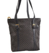 Authentic CELINE Macadam Blason Shoulder Tote Bag PVC Leather Black 4006K