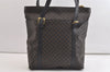 Authentic CELINE Macadam Blason Shoulder Tote Bag PVC Leather Black 4006K
