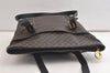 Authentic CELINE Macadam Blason Shoulder Tote Bag PVC Leather Black 4006K