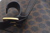 Authentic CELINE Macadam Blason Shoulder Tote Bag PVC Leather Black 4006K