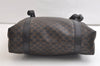 Authentic CELINE Macadam Blason Shoulder Tote Bag PVC Leather Black 4006K