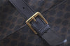 Authentic CELINE Macadam Blason Shoulder Tote Bag PVC Leather Black 4006K