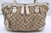 Authentic GUCCI Sukey Shoulder Tote Bag GG Canvas Leather 247902 Brown 4007K