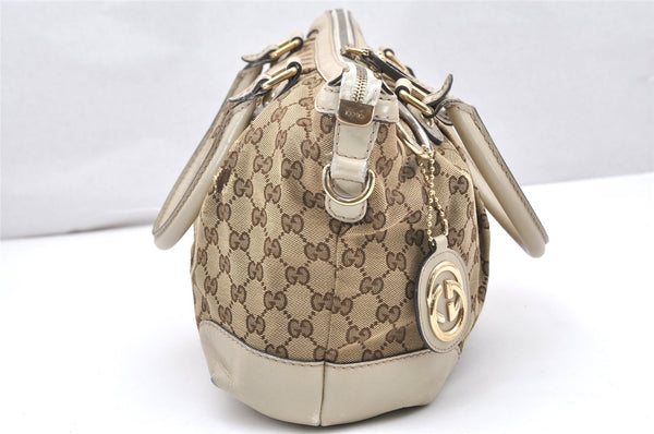 Authentic GUCCI Sukey Shoulder Tote Bag GG Canvas Leather 247902 Brown 4007K