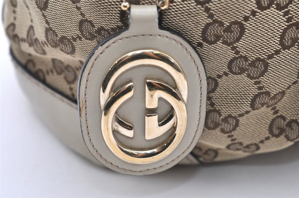 Authentic GUCCI Sukey Shoulder Tote Bag GG Canvas Leather 247902 Brown 4007K