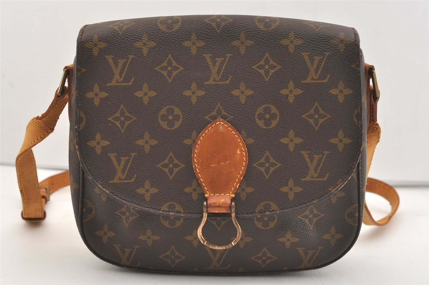 Authentic Louis Vuitton Monogram Saint Cloud GM M51242 Shoulder Cross Bag 4008J
