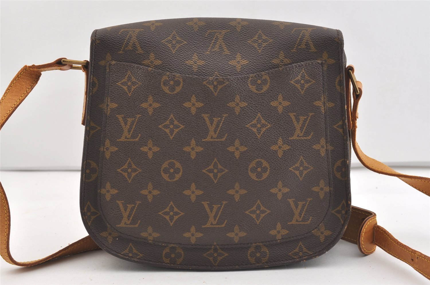 Authentic Louis Vuitton Monogram Saint Cloud GM M51242 Shoulder Cross Bag 4008J