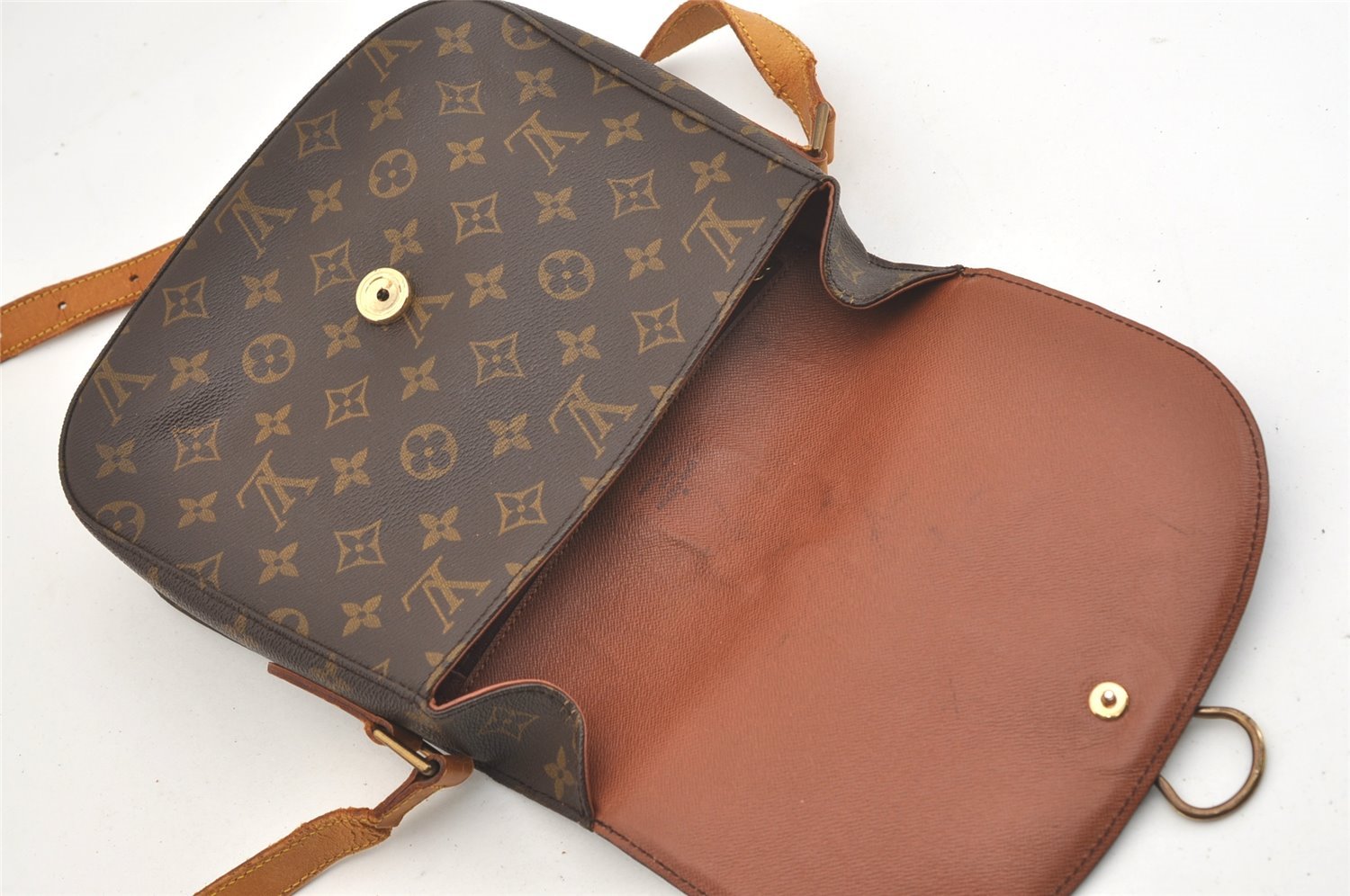 Authentic Louis Vuitton Monogram Saint Cloud GM M51242 Shoulder Cross Bag 4008J