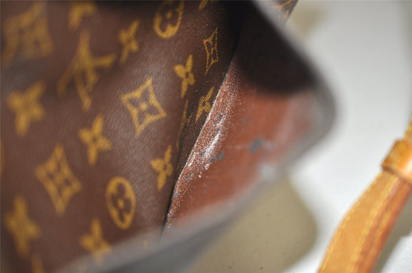 Authentic Louis Vuitton Monogram Saint Cloud GM M51242 Shoulder Cross Bag 4008J