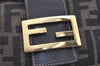 Authentic FENDI Zucca Mamma Baguette Shoulder Bag Canvas Leather Brown 4008K