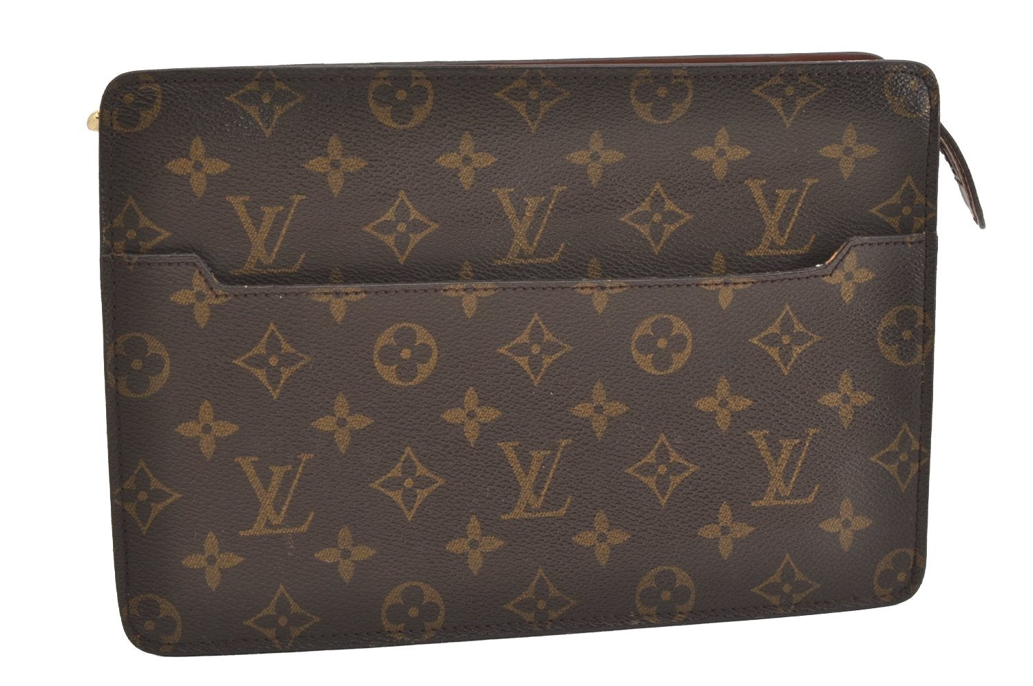 Authentic Louis Vuitton Monogram Pochette Homme Clutch Hand Bag M51795 LV 4009J